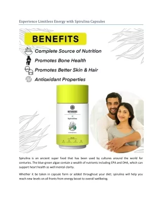 experience limitless energy with spirulina
