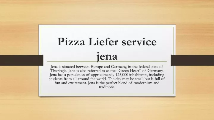 pizza liefer service jena