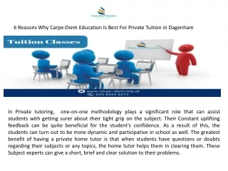 6 reasons why carpe diem education is best
