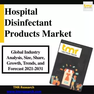 Hospital Disinfectant Products - New opportunity to invest in future