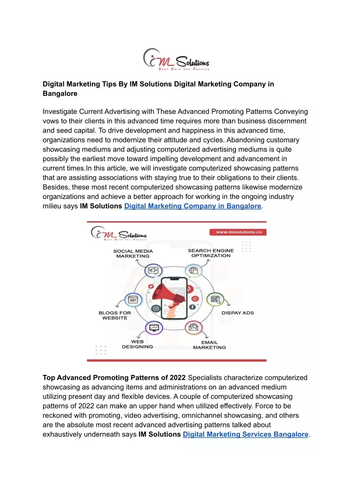 digital marketing tips by im solutions digital