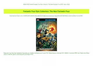 [READ PDF] Kindle Fantastic Four Epic Collection The New Fantastic Four [PDF  mobi  ePub]