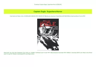 Download Captain Eagle SuperheroHorror [EBOOK]