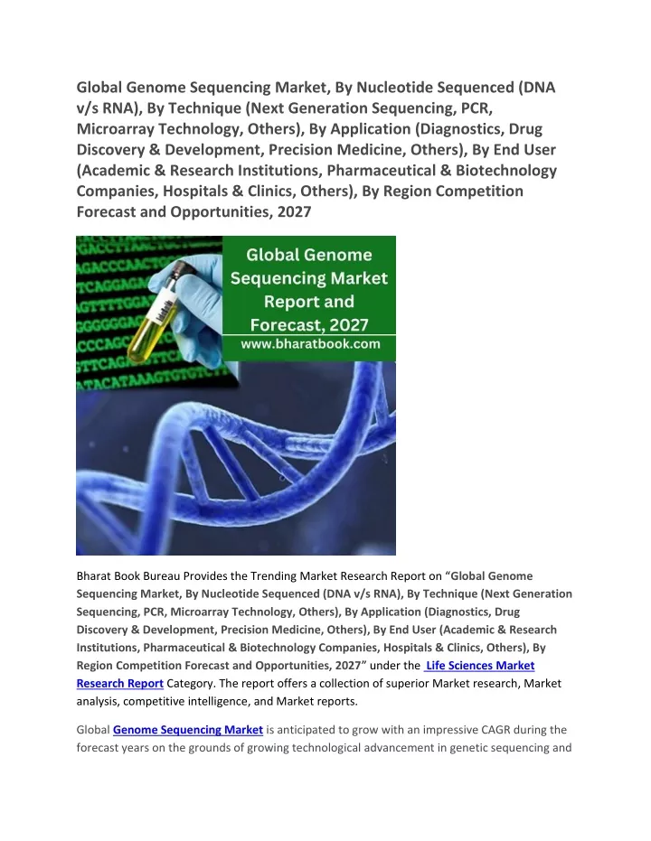 global genome sequencing market by nucleotide