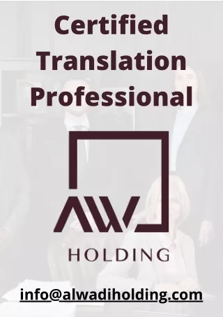 certified translation professional