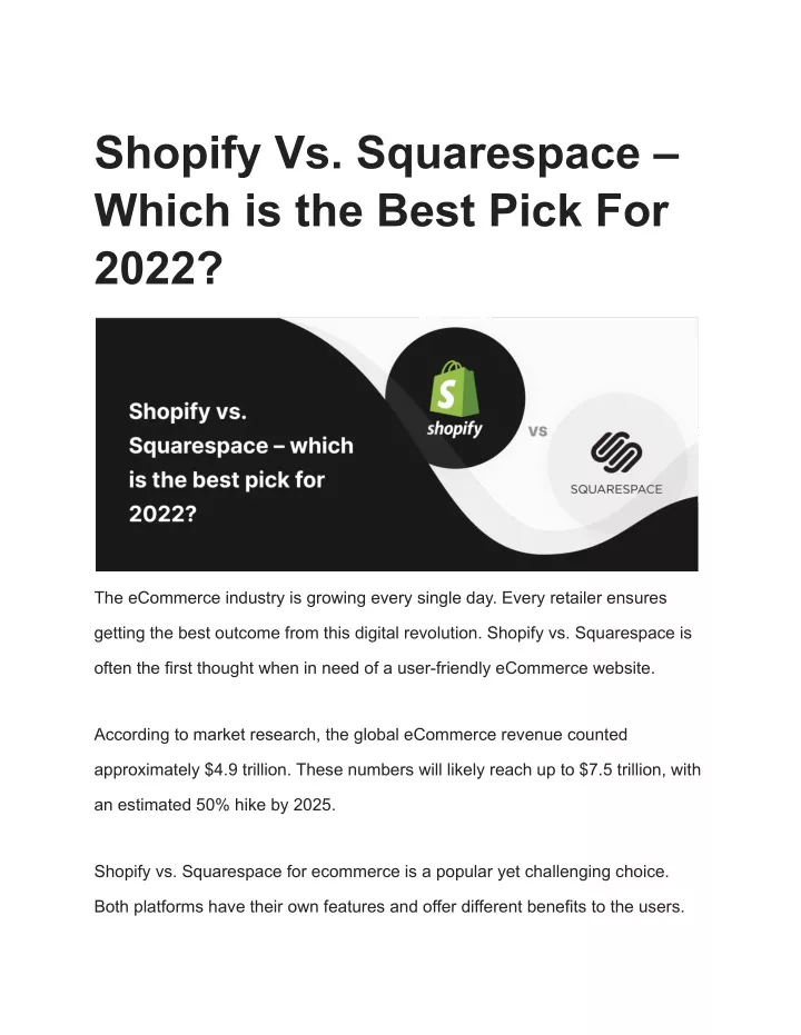 shopify vs squarespace which is the best pick