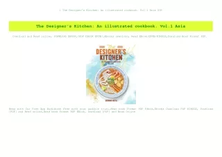 ^DOWNLOAD-PDF) The Designer's Kitchen An illustrated cookbook. Vol.1 Asia ZIP