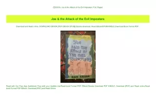 (EBOOK Joe & the Attack of the Evil Imposters 'Full_Pages'