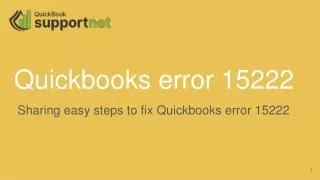 How to Fix QuickBooks Payroll Update Error 15222?