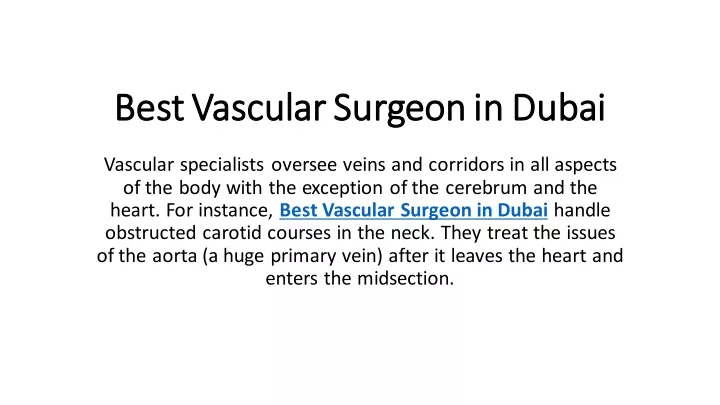 best vascular surgeon in dubai best vascular