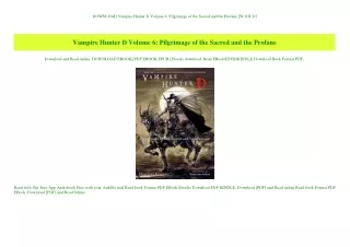 DOWNLOAD  Vampire Hunter D Volume 6 Pilgrimage of the Sacred and the Profane [W.O.R.D]