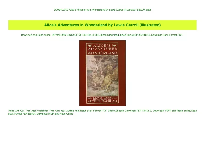 download alice s adventures in wonderland