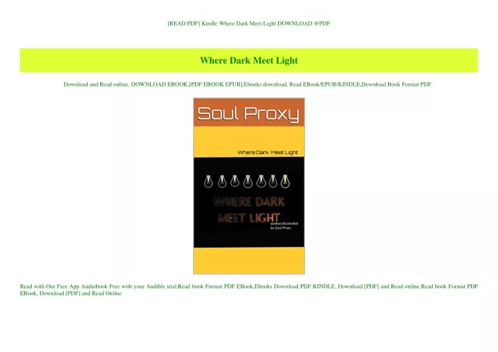 read pdf kindle where dark meet light download