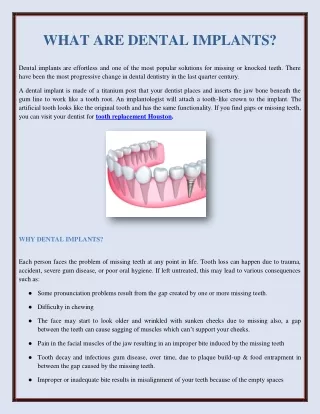 what are dental implants