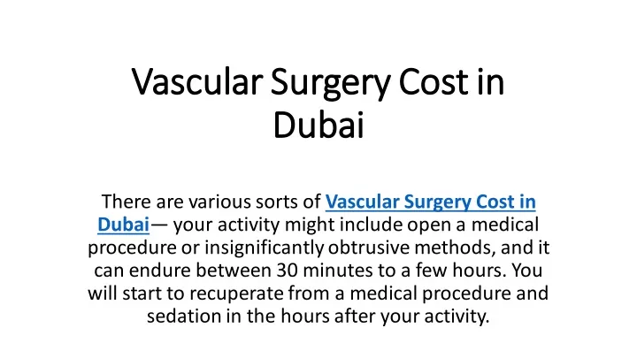 vascular surgery cost in vascular surgery cost