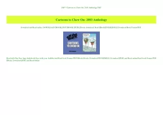 Pdf^^ Cartoons to Chew On 2003 Anthology PDF