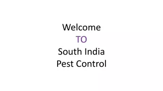 welcome to south india pest control