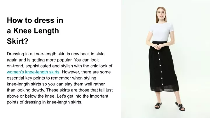 how to dress in a knee length skirt