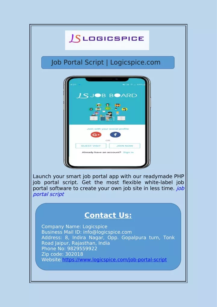 job portal script logicspice com