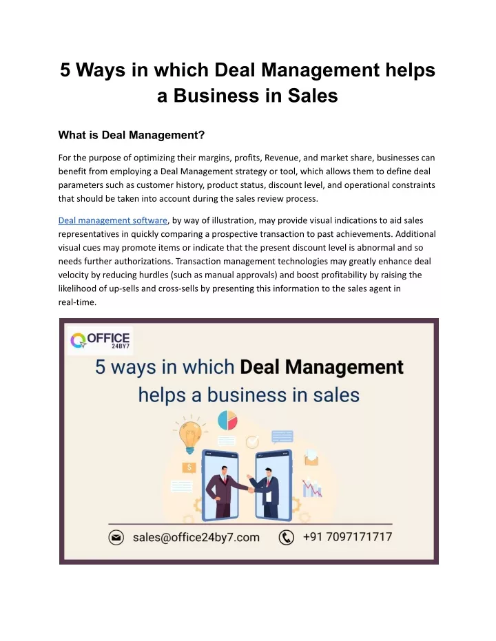 5 ways in which deal management helps a business