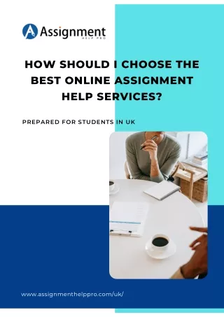 how should i choose the best online assignment