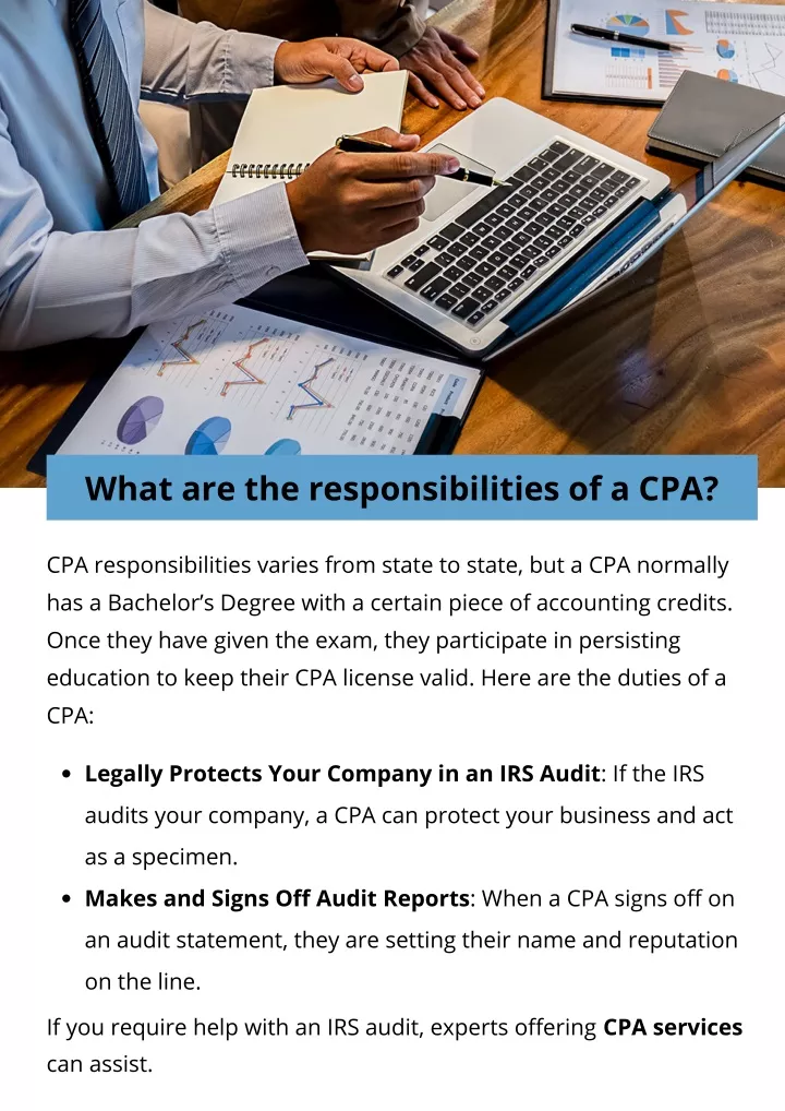 what are the responsibilities of a cpa