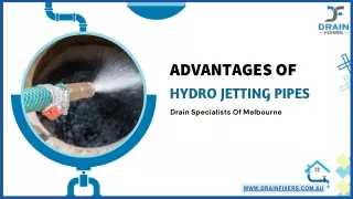 Advantages Of Hydro Jetting Pipes