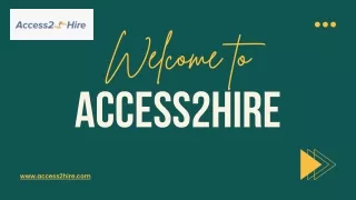 Lease Commercial Vehicle For Commercial Need - Access2hire