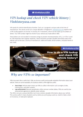 VINs so important-vinhistoryusa