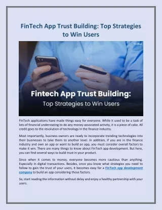 fintech app trust building top strategies