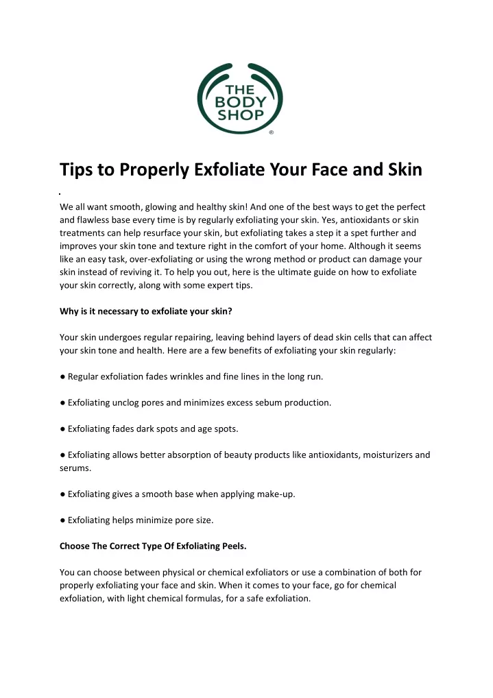 tips to properly exfoliate your face and skin