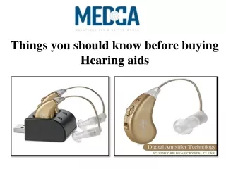 Things you should know before buying Hearing aids