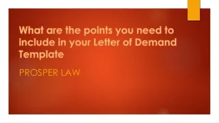 What are the points you need to include in your Letter of Demand Template