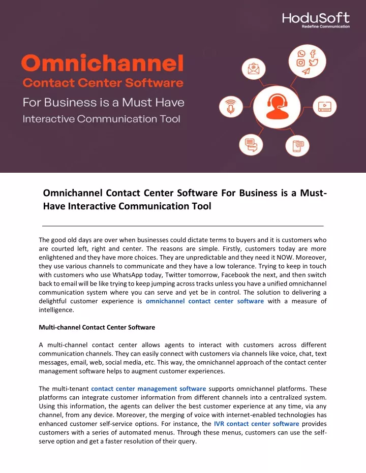omnichannel contact center software for business