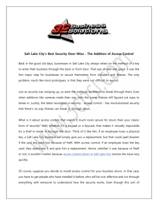 salt lake city s best security door wise