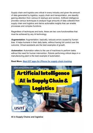supply chain and logistics are critical in every