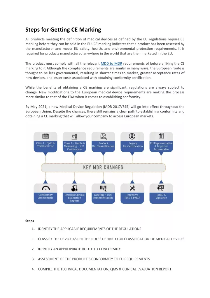 steps for getting ce marking