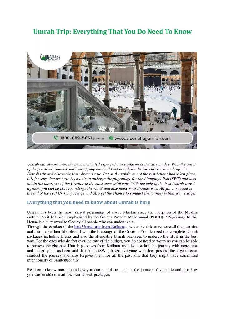 umrah trip everything that you do need to know