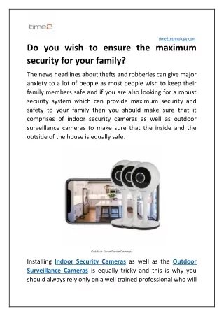 Do you wish to ensure the maximum security for your family?