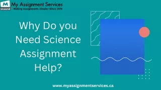 why do you need science assignment help