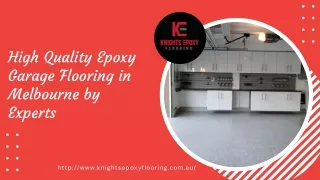 High Quality Epoxy Garage Flooring in Melbourne by Experts