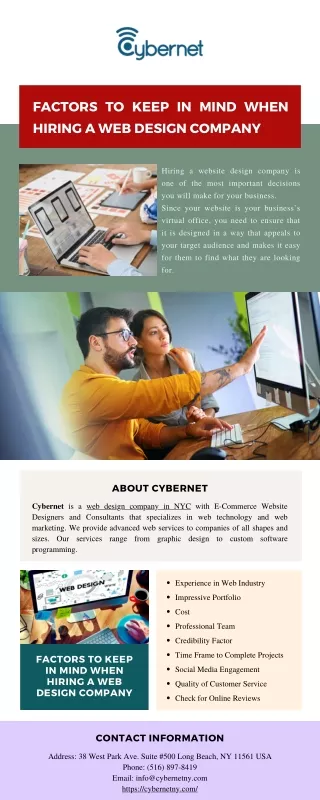 factors to keep in mind when hiring a web design