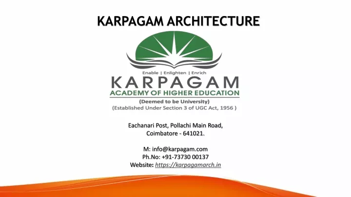 karpagam architecture