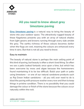 All you need to know about grey limestone paving