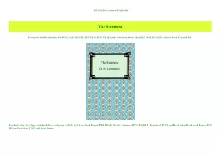 EPUB$ The Rainbow Full Book