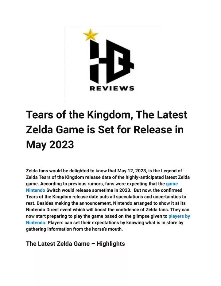 tears of the kingdom the latest zelda game
