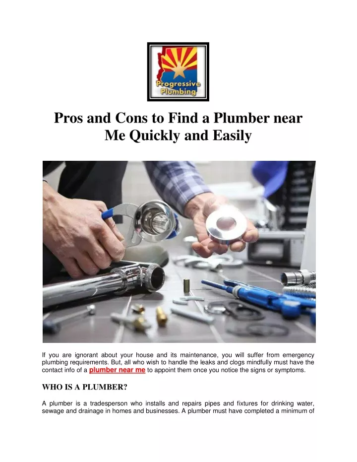 pros and cons to find a plumber near me quickly