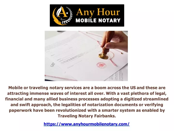mobile or traveling notary services are a boom