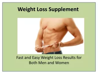 weight loss supplement