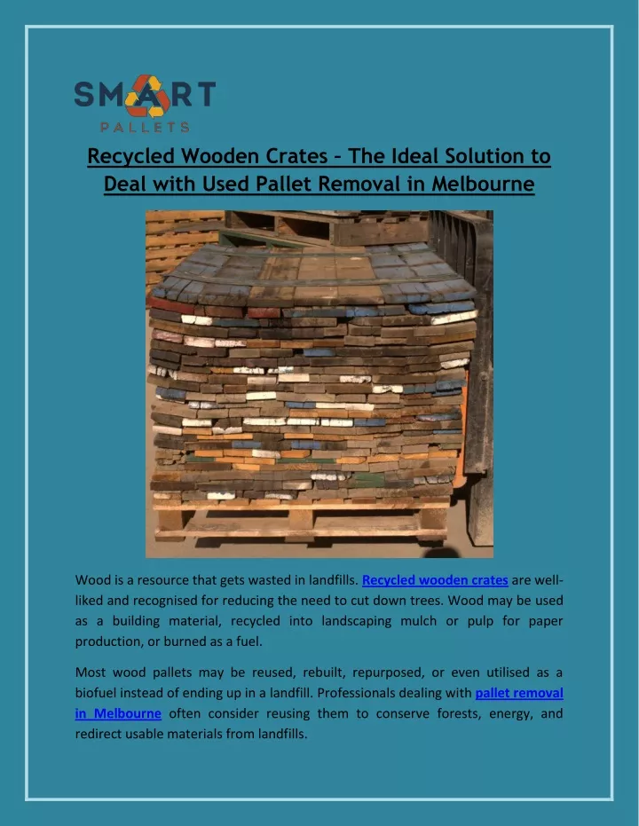 recycled wooden crates the ideal solution to deal